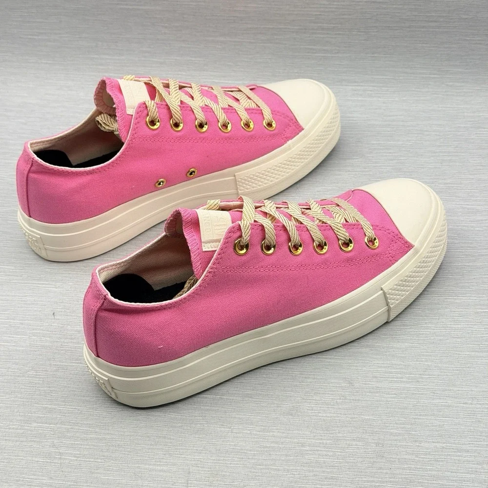 Converse By You Women's 9 Chuck Taylor Platform Pink Gold Low Top 171210C